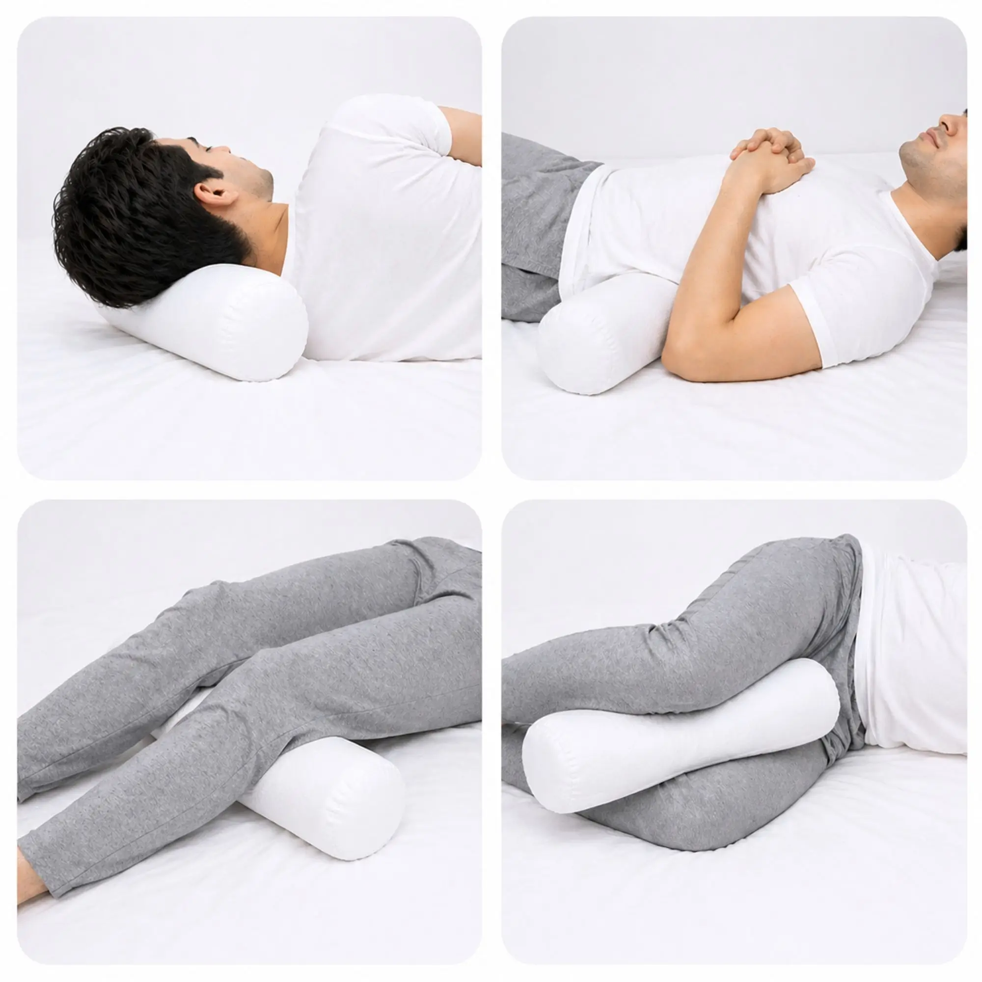 Neck Roll Pillow for Neck Support & Pain Relief
